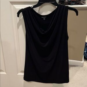 George Women's Elegant Black Drape Neck Blouse